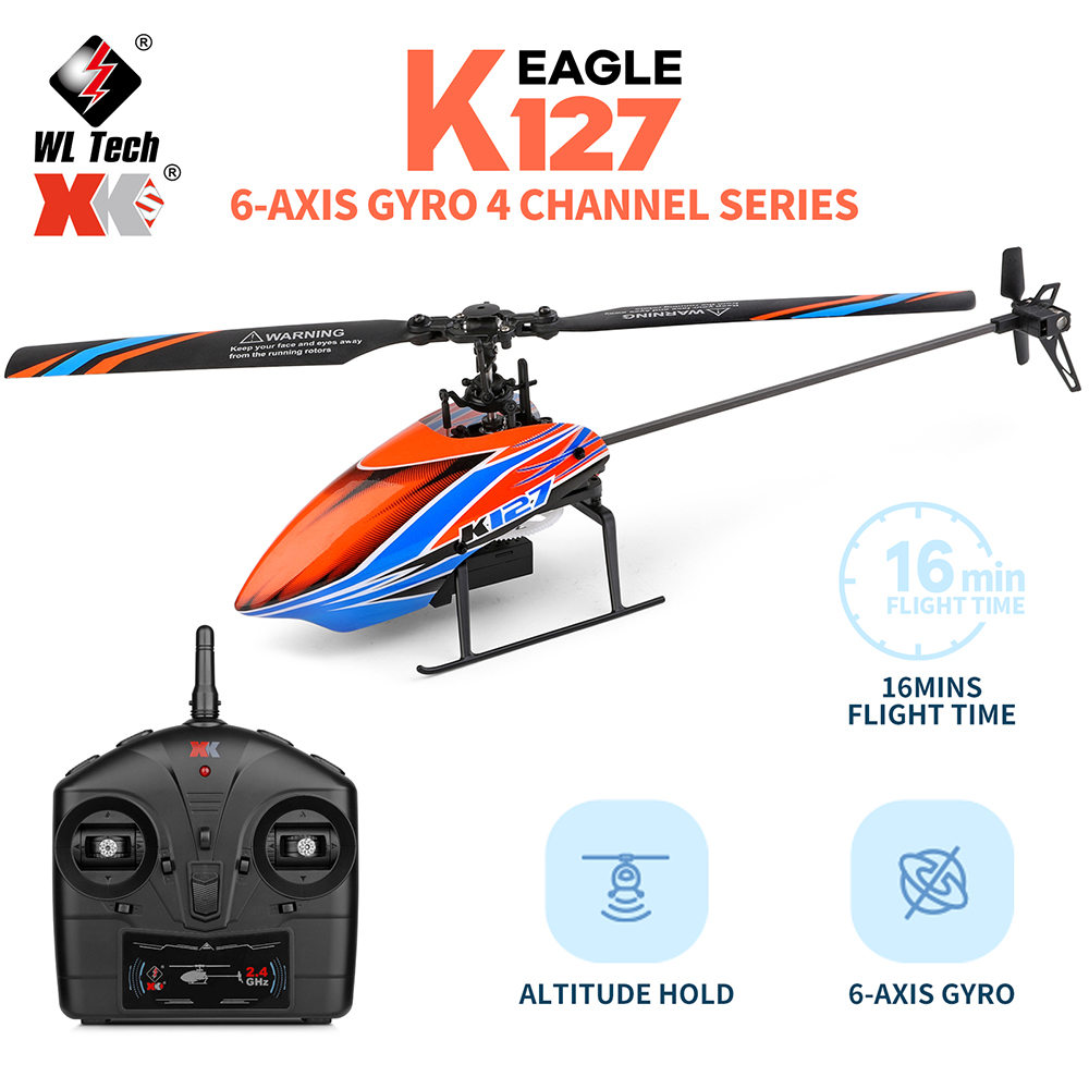 Rc Helicopter Large - WLtoys XK K127 2,4G 4CH 6-Aixs