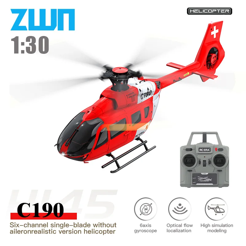 Rc Helicopter Large - C190 RC Hubschrauber 2,4G 6-Aixs Gyroskop